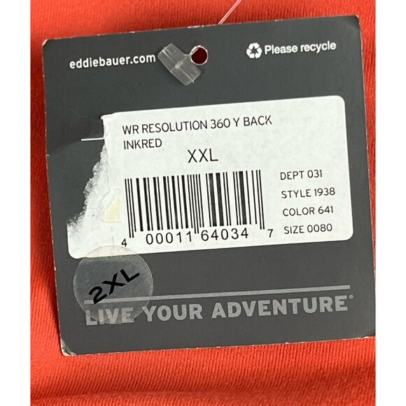 Eddie Bauer Tank Top Cami Shelf Bra Y Back Moisture Wicking Odor Control XXL NWT - Picture 9 of 10